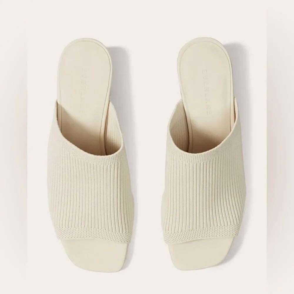 New Everlane The Glove Mule in ReKnit Bone Size 5